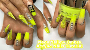 Subscribe and join the loyal royal family. Neon Yellow Ombre Summer Acrylics Fx Nails Youtube
