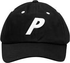 Palace P 6 Panel P14h043 Popular Hats Black Cap P Logos