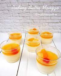 Silky Mango Pudding Puding Sutra Mangga Mango Pudding Sweet Desserts Silky Pudding
