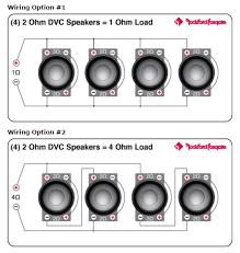 This is how i wire 2 4ohm dvc subs to a 2ohm load. Free Tricks To Get The Most Boom From Your Subwoofer And Amp 5 Steps With Pictures Instructables