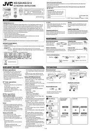 Variety of jvc kd x330bts wiring diagram. Jvc Kd S14 Instructions Pdf Download Manualslib