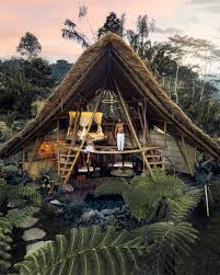 Hideout Bali Eco Bamboo Home On Instagram Here At Hideout We Like To Do Things A Bit Different Like Designi Bamboo House Design Bamboo House Jungle House