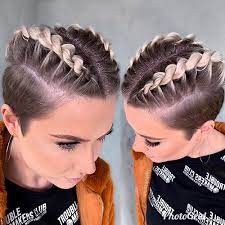 Combine two trends, grey hair and ombre, for the ultimate chic look. 30 Best French Braid Short Hair Ideas 2019 Short Haircut Com