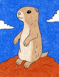 Coloring pages of prairie dogs. How To Draw A Prairie Dog Art Projects For Kids