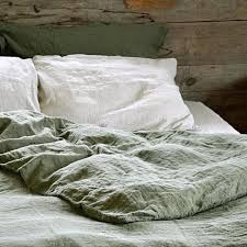 Taies d'oreiller, draps plats, draps housse, couettes, plaids et protection literie. Coussin Xxl Lin Lave Kaki La Draperie Francaise