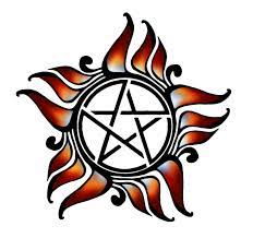 Supernatural Inspired Anti Possession Tattoo Colored In Might Want The Colors A Little Brighte Supernatural Tattoo Anti Possession Tattoo Supernatural Symbols