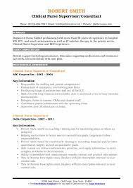 Obtain bachelor of science degree from the trinityty college of nursing, state in the year of 1996 at 'nursing' as the major. Clinical Nurse Supervisor Resume Samples Qwikresume