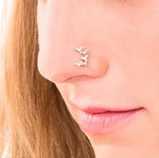Sterling Silver Birds Nose Stud Nose Stud Big Nose Piercing Nose Jewelry Nose Piercing Nose Pin Nose Screw Gold Nose Ring Bone End Nose Jewelry Nose Piercing Jewelry Nose Piercing