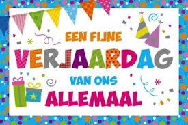 Kaartje Een Fijne Verjaardag Van Ons Allemaal Verjaardag Verjaardag Kaarten Verjaardagskaarten