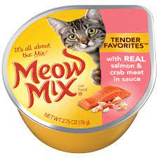 Meow Mix Tender Favorites With Real Salmon Crab Meat In Sauce Wet Cat Food 12 Count 33 Oz In 2021 Canned Cat Food Wet Cat Food Dry Cat Food