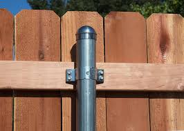 The natural fence style is always a great choice to match with the backyard's surrounding. Metal Fence Post Brackets Jlc Online