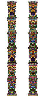 Totem pole, carved and painted log, mounted vertically, constructed by the native americans of the northwest coast of the united states and canada. Beistle S50467az2 Jointed Tiki Totem Pole 2 Piece Multicolored Buy Online In Andorra At Andorra Desertcart Com Productid 145413032