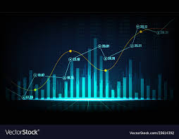 stock market or forex trading graph in graphic