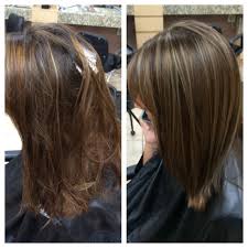 Before And After Highlights Lowlights Olaplex Helped With Getting Her More Blonde Without All The Breakage Hair Color Reviews Hair Haircuts For Medium Hair