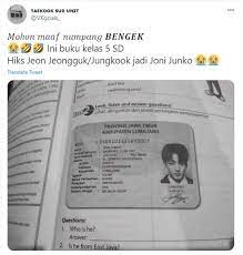 Check spelling or type a new query. Ada Ktp Jungkook Bts Di Buku Pelajaran Sd Status Perkawinan Bikin Geger