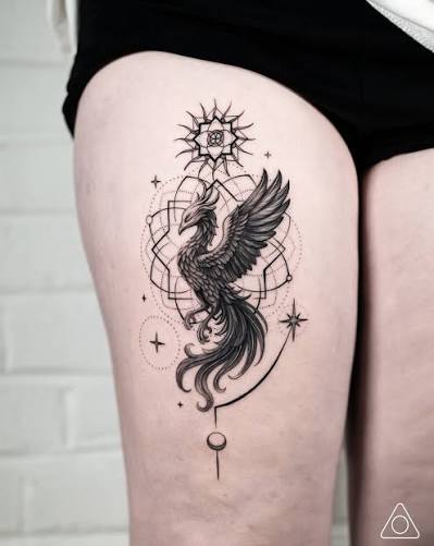 Solar Phoenix Tattoo Art by 1MM Tattoo Artist – Denver, Colorado — 1MM Tattoo Studio