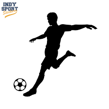 Soccer Player Silhouette Kicking Ball Car Stickers And Decals Soccer Drawing Soccer Silhouette Soccer Players