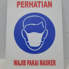 Jangan memakai makeup di area wajah yang tertutup masker. Jual Sign Label Akrilik Wajib Pakai Masker Sign Board Akrilik Kota Tangerang Anawikshop Tokopedia