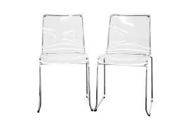 Lino Transparent Clear Acrylic Dining Chair Set Of 2 Clear Baxton Studio Http Www Amazon Com Dp B003z Acrylic Dining Chairs Dining Chairs Diy Acrylic Chair