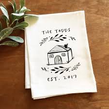 Wedding Tea Towel First Home Housewarming Gift New Home Towel Etsy Wedding Tea Towels Custom Tea Towel House Warming Gifts