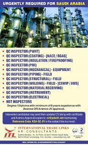 Qc Inspector Jobs Pwht Coating Nace Bgas Insulation Fireproofing Pmi Mechanical Piping Structural Welding Instrument Material Electrical Ndt Job Inbox Gulf Walk In Interviews