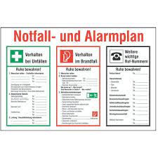 Mit flexionstabellen der verschiedenen fälle und zeiten aussprache und relevante diskussionen kostenloser vokabeltrainer. Notfall Und Alarmplan Kunststoff Pvc