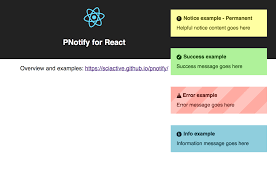 The github repo of this app contains an example of the app prepared for deployment. Github Zhuber React Pnotify Pnotify Package For React Which Provides A Simple Notification Component To Use In A React Application