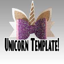 Unicorn Hair Bow Svg Vector Digital Template Etsy Diy Hair Bows Diy Hair Accessories Unicorn Hair