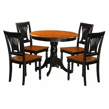 ( 0.0) out of 5 stars. East West Furniture Antique 5 Piece Pedestal Round Dining Table Set With Plainville Wooden Seat Chairs Walmart Com Walmart Com