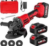 FULLYEA Cordless Angle Grinder Kit, 4-1/2" Power Angle ...