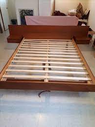 California phase 2 compliant mdf. Teak Mid Century Modern Queen Size Bed Frame With Floating Nite Tables Classifieds For Jobs Rentals Cars Furniture And Free Stuff
