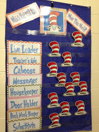Dr Seuss Job Chart Love It Preschool Classroom
