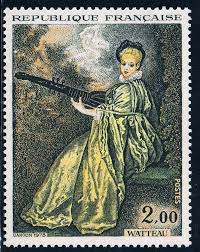 Fr3045 France Stamp 1973 Art Series Vatto Painting 