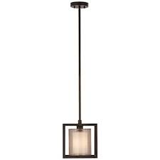 Conroe Oil Rubbed Bronze Metal Cube 9 Wide Mini Pendant 8p385 Lamps Plus Pendant Light Design Bronze Pendant Light Lamps Plus
