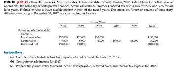 Enter the $800 annual tax. E19 16 L01 2 Three Differences Multiple Rates Chegg Com