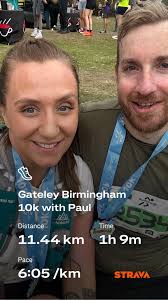 Me and my partner did the Gateley Birmingham run today and he stayed with  me the whole time even though he is a lot faster than me 🥰 x