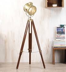 Product title vintage tripod floor lamp,nautical teatre retro spot. Vintage Theater Spot Light Floor Lamp Searchlight With Tripod Stand Floor Lamps Lamps Electric