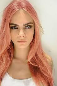 Cara Delevingne Rose Gold Hair What Th Same Pic As Malejah Nile Ali Saved To Sunny Orange Different Color Peach Hair Hair Color Pastel Blorange Hair