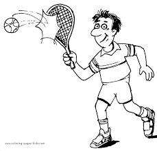 > tennis player coloring page. Tennis Color Page With A Guy Playing Tennis And Smiling Sports Coloring Pages Body Photography Sports Fashion Design