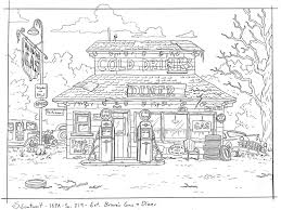 This Rural Diner And Gas Station Has Seen Better Days Those Pumps Still Look Pretty Nice Though Concept Art Hey Arnold Coloring Pages