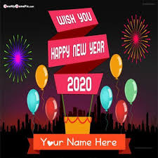 Happy New Year 2020 With Name Wishes Happy New Year Pictures Happy Birthday Wishes Photos Special Wallpaper