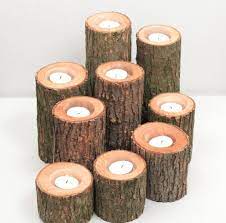 Birch candle holders make a wonderful addition to a dining table. Tree Branch Candle Holders Wood Finishes Direct