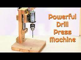 Make A Homemade Drill Press Stand Diy Homemade Drill Press Youtube Homemade Drill Press Drill Press Drill Press Diy