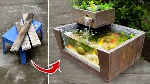 Check spelling or type a new query. Recycle Wood And Table Into An Amazing Waterfall Aquarium Creative And Spontaneous Youtube