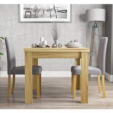 Mobel oak furniture four seater dining table & grey fabric chair set stylish contemporary. New Town Extendable Oak Dining Table With 2 New Haven Grey Dining Chairs Furniture123