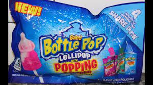 Baby Bottle Pop Lollipop With Popping Powder Candy Review Youtube