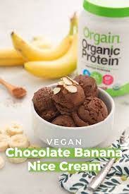 Vegan Chocolate Banana Nice Cream Healthy Sweets Food Yummy Snacks