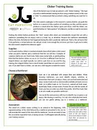 One cat owner, in her very first attempt, trained her cat to follow a pencil across the couch, and then to jump through an embroidery hoop. 2018 Cat Pawsitive Clicker Training Basics Handout Final Pdf Reinforcement Cats