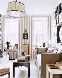 Conveying the striped theme throughout the room with a variety of widths and colors (visualcondition). Striped Walls 10 Beautiful Rooms With Stripes Megan Morris