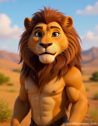 majestic lion in pixar style Prompts